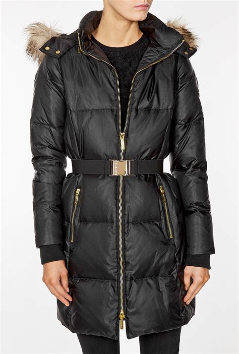 michael kors black pea coat womens|Michael Kors puffer coat.